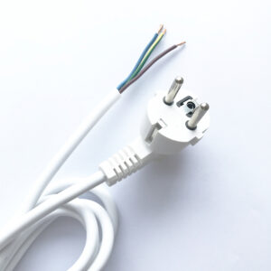 Cable de alimentación de red blanco 2 metros clavija  Schuko REF: CBL-RED3